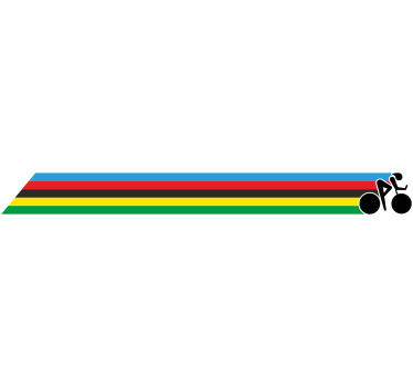 Wereldkampioen kleuren strepen fiets sticker - TenStickers