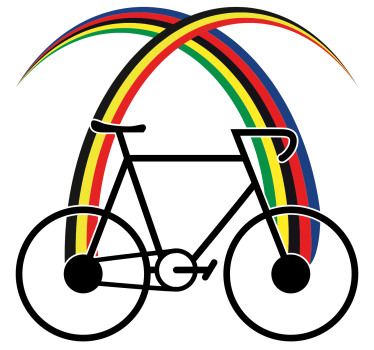 Strepen en fietsontwerp fiets sticker - TenStickers