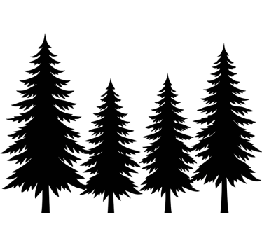 Kerst raamsticker Winterbomen - TenStickers