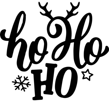 Ho ho ho kerst sticker - TenStickers
