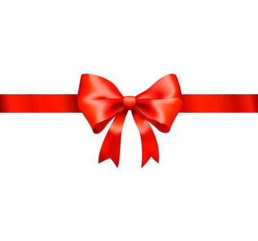 Rode geschenkstrik etalage sticker - TenStickers