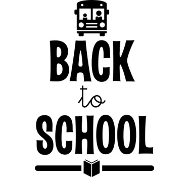 Muursticker bus Back to School - TenStickers