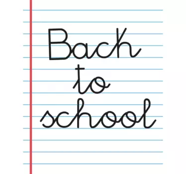 Muursticker tekst Back to school - TenStickers