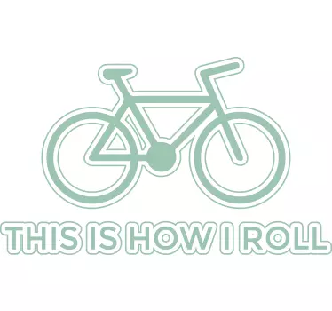 Muursticker fiets how I roll - TenStickers