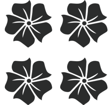 Hawaiiaanse bloemenpakket fiets sticker - TenStickers