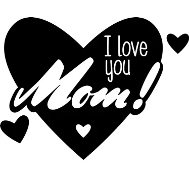 Muursticker Love you Mom hart - TenStickers