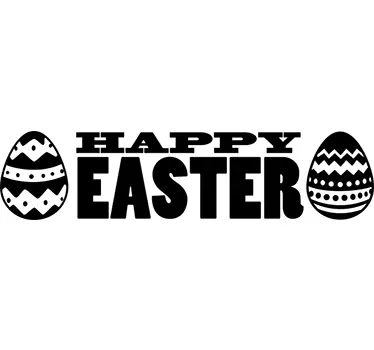 Sticker Happy Easter Paaseieren - TenStickers