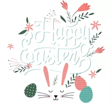 Muursticker voor kinderen Happy Easter - TenStickers