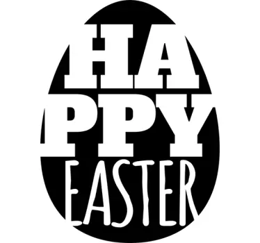 Muursticker Happy Easter paasei - TenStickers