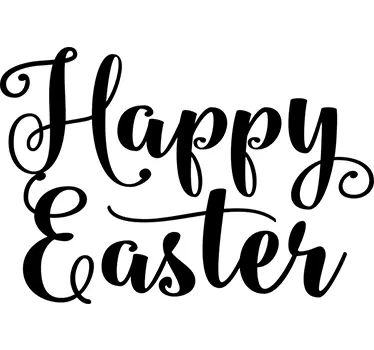 Sticker Happy Easter kalligrafisch - TenStickers
