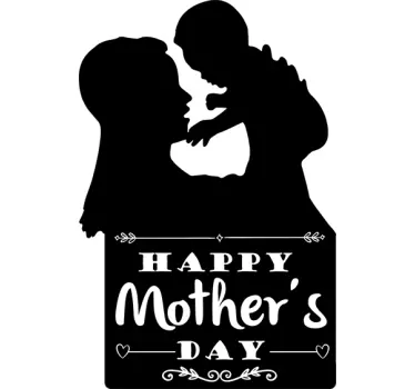 Sticker Silhouet Happy Mother's Day - TenStickers