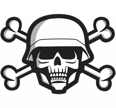 Muursticker doodshoofd militair - TenStickers