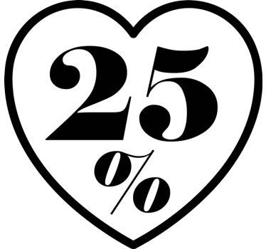 Hart korting valentijnsdag sticker - TenStickers