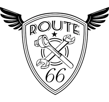 Muursticker Route 66 gereedschap logo - TenStickers
