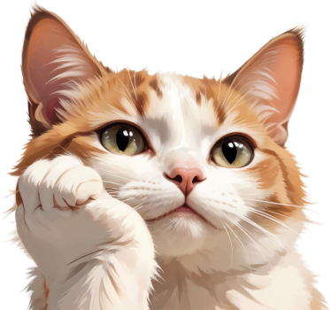Kat denkend autosticker - TenStickers