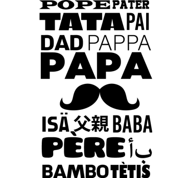 Vader woord etalage sticker - TenStickers