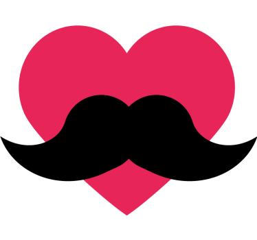 Vaderdag hart etalage sticker - TenStickers