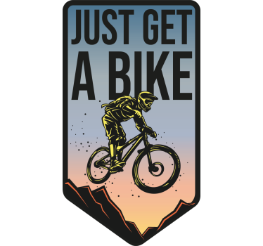 'pak gewoon een fiets' fiets sticker - TenStickers