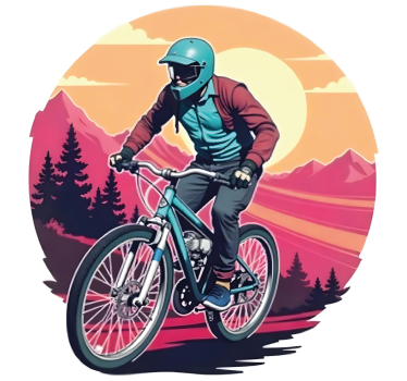 Leuke zomer fiets sticker - TenStickers