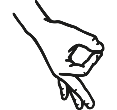 Vingers in cirkel autosticker - TenStickers