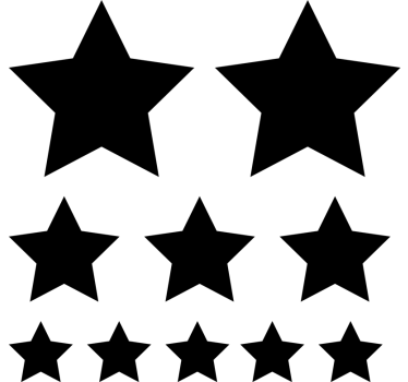 Monocolor sterrenset autosticker - TenStickers