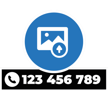 Gepersonaliseerd logo en telefoonnummer autosticker - TenStickers