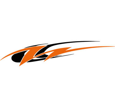 Swoosh kant caravan sticker - TenStickers