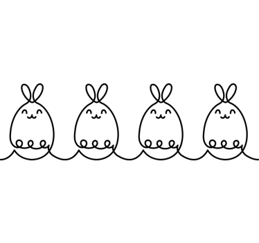 Paasdag grens etalage sticker - TenStickers