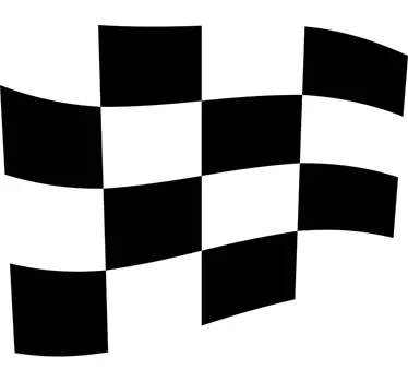 Muursticker rally race vlag - TenStickers