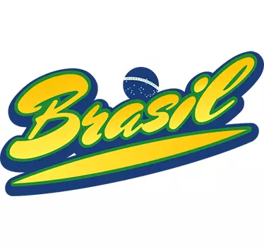 Sticker Brasil lettertype - TenStickers