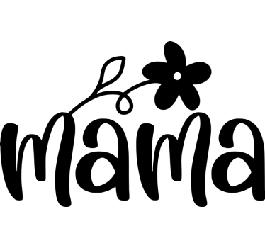 Moederwoord met een bloem etalage sticker - TenStickers