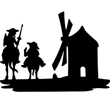 Quijote en sancho panza autosticker - TenStickers