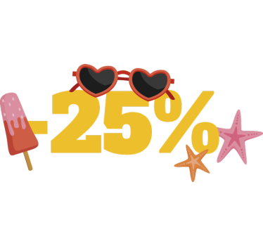 Gekleurde zomerkorting korting sticker - TenStickers