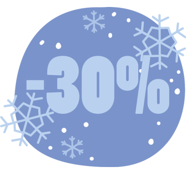 Winterkorting korting sticker - TenStickers