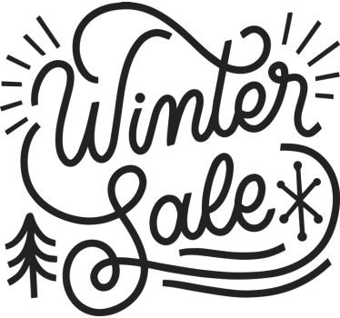 Winterbelettering korting sticker - TenStickers