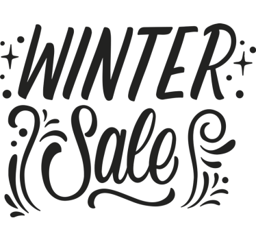 Eenkleurige winter korting sticker - TenStickers