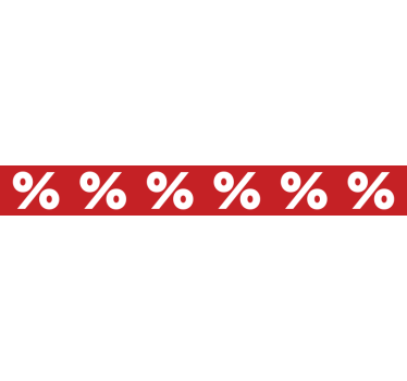 Kortingssymbool rand korting sticker - TenStickers