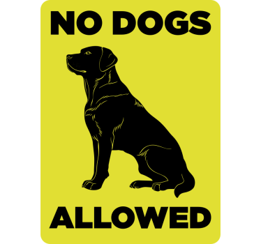 no dogs allowed etalage sticker - TenStickers