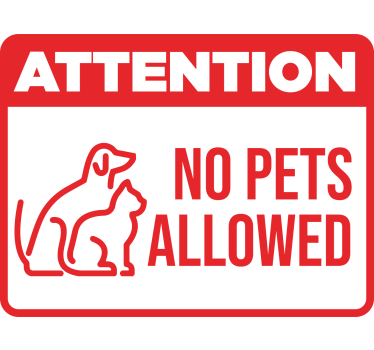 no pet allowed sign etalage sticker - TenStickers