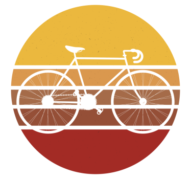 Retro racefiets fiets sticker - TenStickers