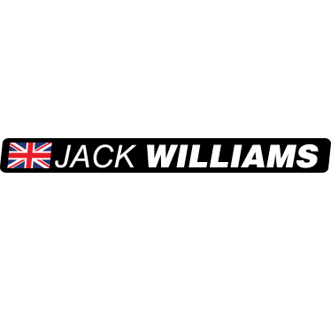 Racefiets met vlag en naam fiets sticker - TenStickers