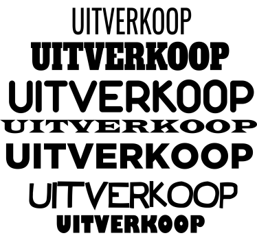 Woorden in cirkel korting sticker - TenStickers