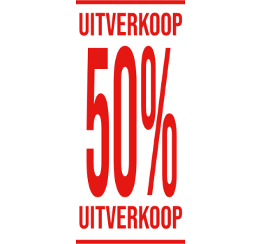 Kortingsactie voor langwerpig formaat korting sticker - TenStickers