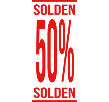 Aanbieding op langwerpig formaat korting sticker - TenStickers