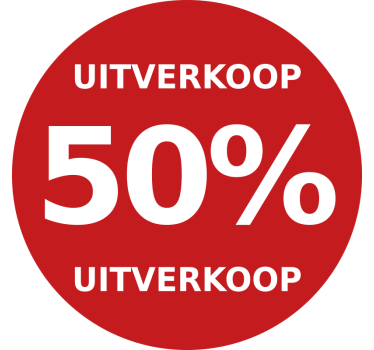 Rode afgeronde prijsverlaging korting sticker - TenStickers