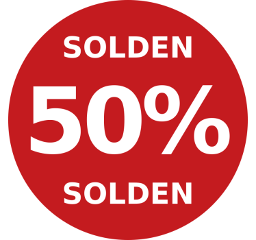 Rode afgeronde prijsverlaging korting sticker - TenStickers