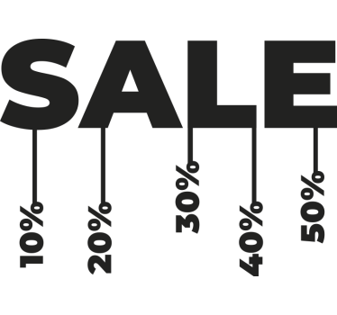 Hangende kortingen korting sticker - TenStickers