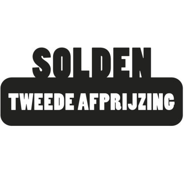 tweede afprijzing korting sticker - TenStickers