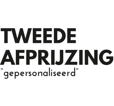 tweede afprijzing gepersonaliseerd korting sticker - TenStickers