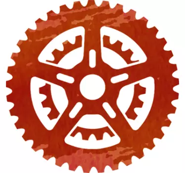 Muursticker tandwiel - TenStickers